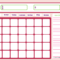 Blank Month Calendar – Pinks – Free Printable Downloads From In Blank One Month Calendar Template