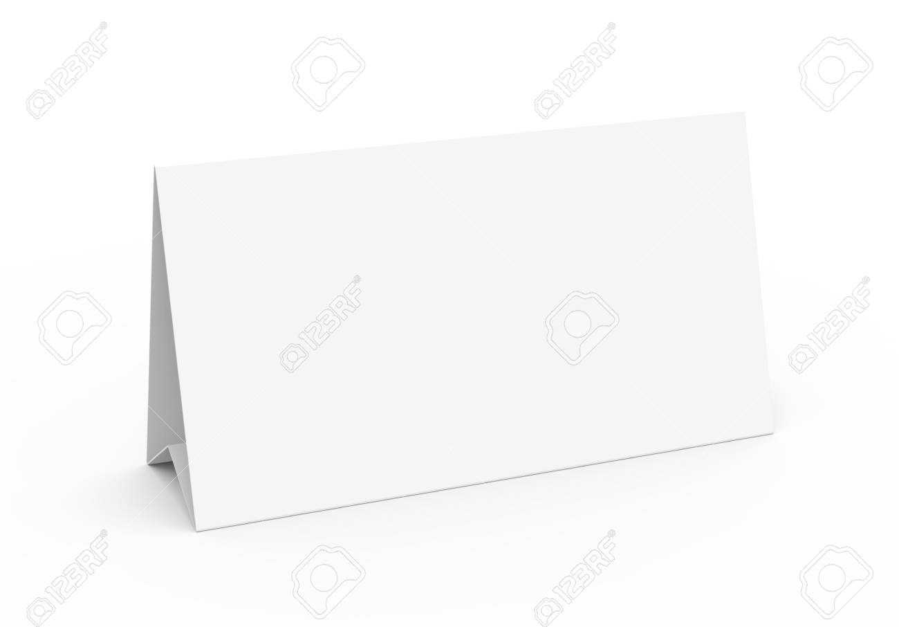 Blank Paper Tent Template, White Tent Card With Empty Space In.. Inside Blank Tent Card Template