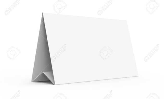 Blank Paper Tent Template, White Tent Card With Empty Space In.. with regard to Blank Tent Card Template