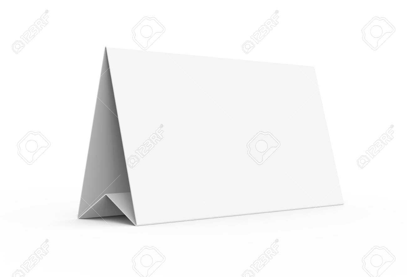Blank Paper Tent Template, White Tent Card With Empty Space In.. With Regard To Blank Tent Card Template