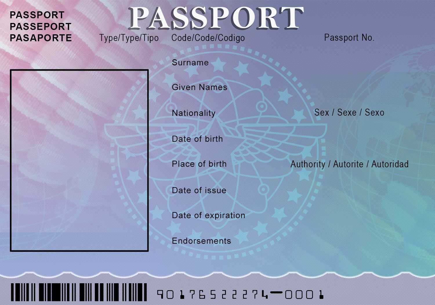 Blank Passport Template – Google Search … | Passport Regarding Borderless Certificate Templates