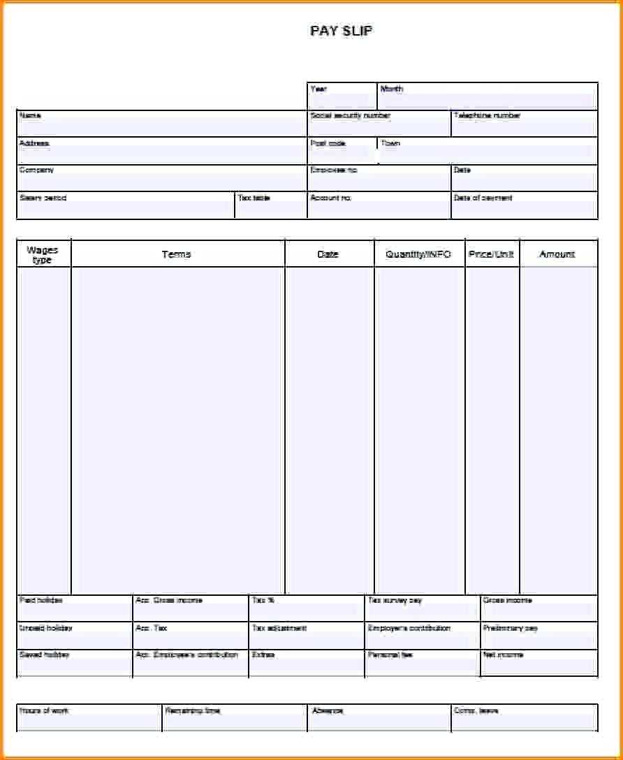 Blank Pay Stub Template – Wovensheet.co In Blank Pay Stub Template Word