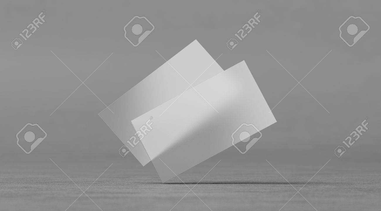 Blank Plastic Transparent Business Cards Mockups, 3D Rendering Intended For Transparent Business Cards Template