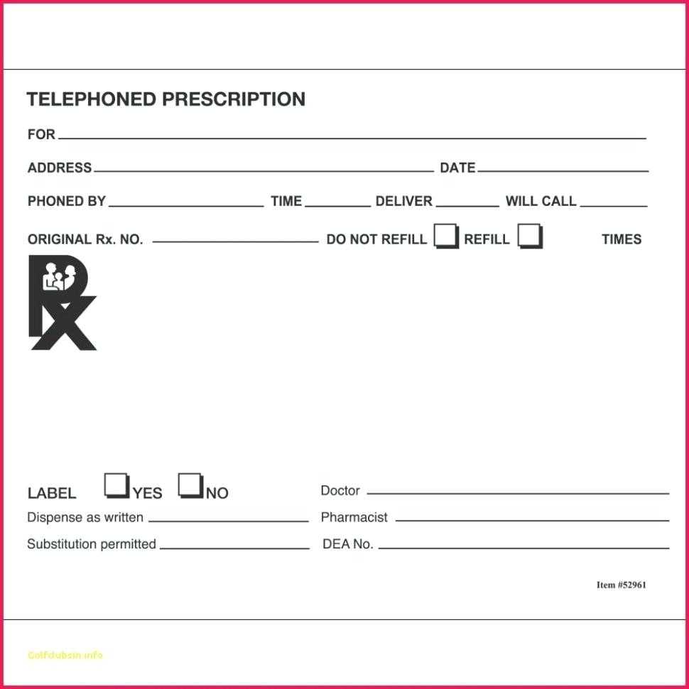 Free Prescription Template Nisma Info