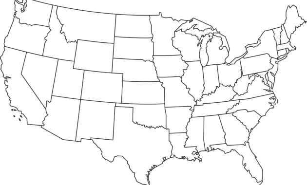 Blank Printable Map Of The Us Clipart Best Clipart Best intended for Blank Template Of The United States