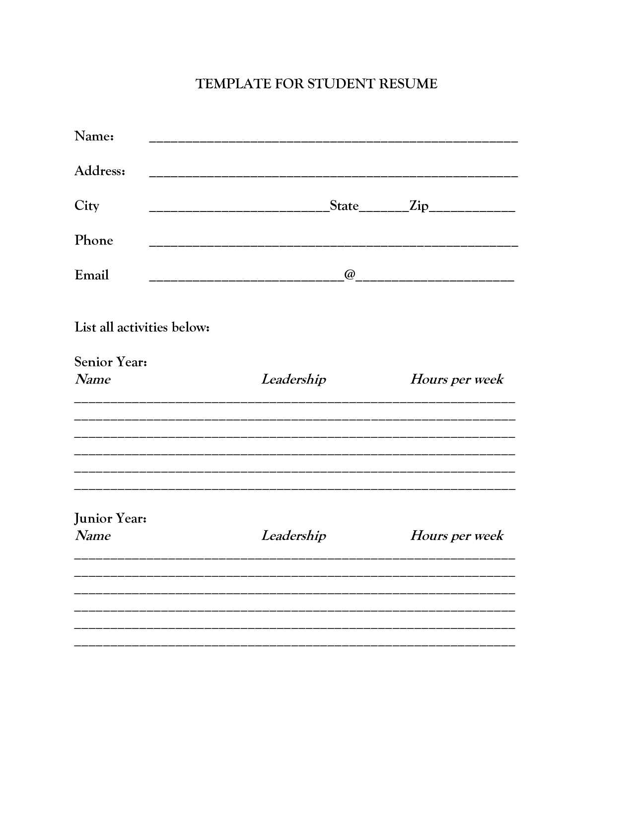 Blank Resume Format – Hudsonhs Inside Free Blank Cv Template Download