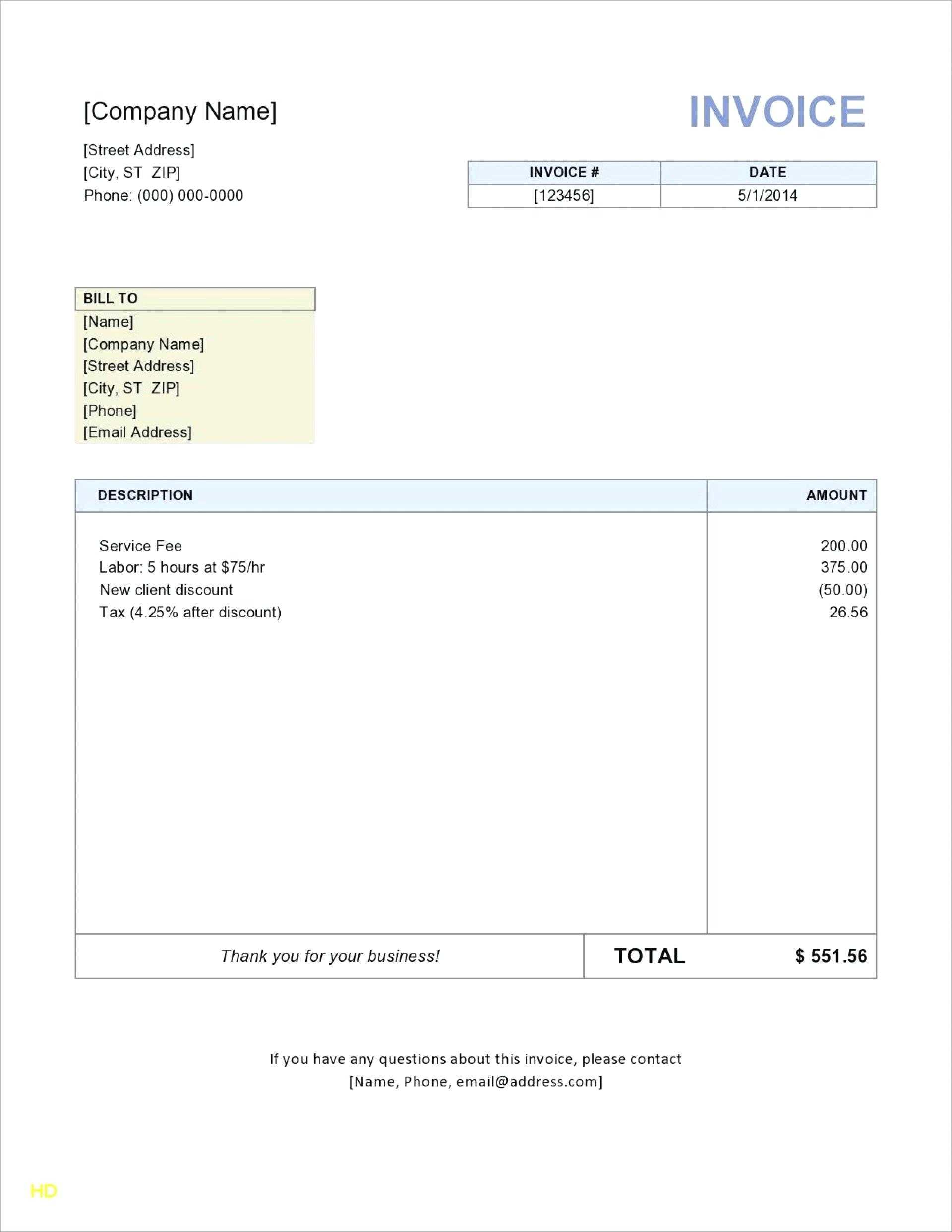 Blank Service Invoice Template – Verypage.co Pertaining To Free Invoice Template Word Mac