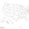 Blank Similar Usa Map On White Background. United States Of With Regard To Blank Template Of The United States