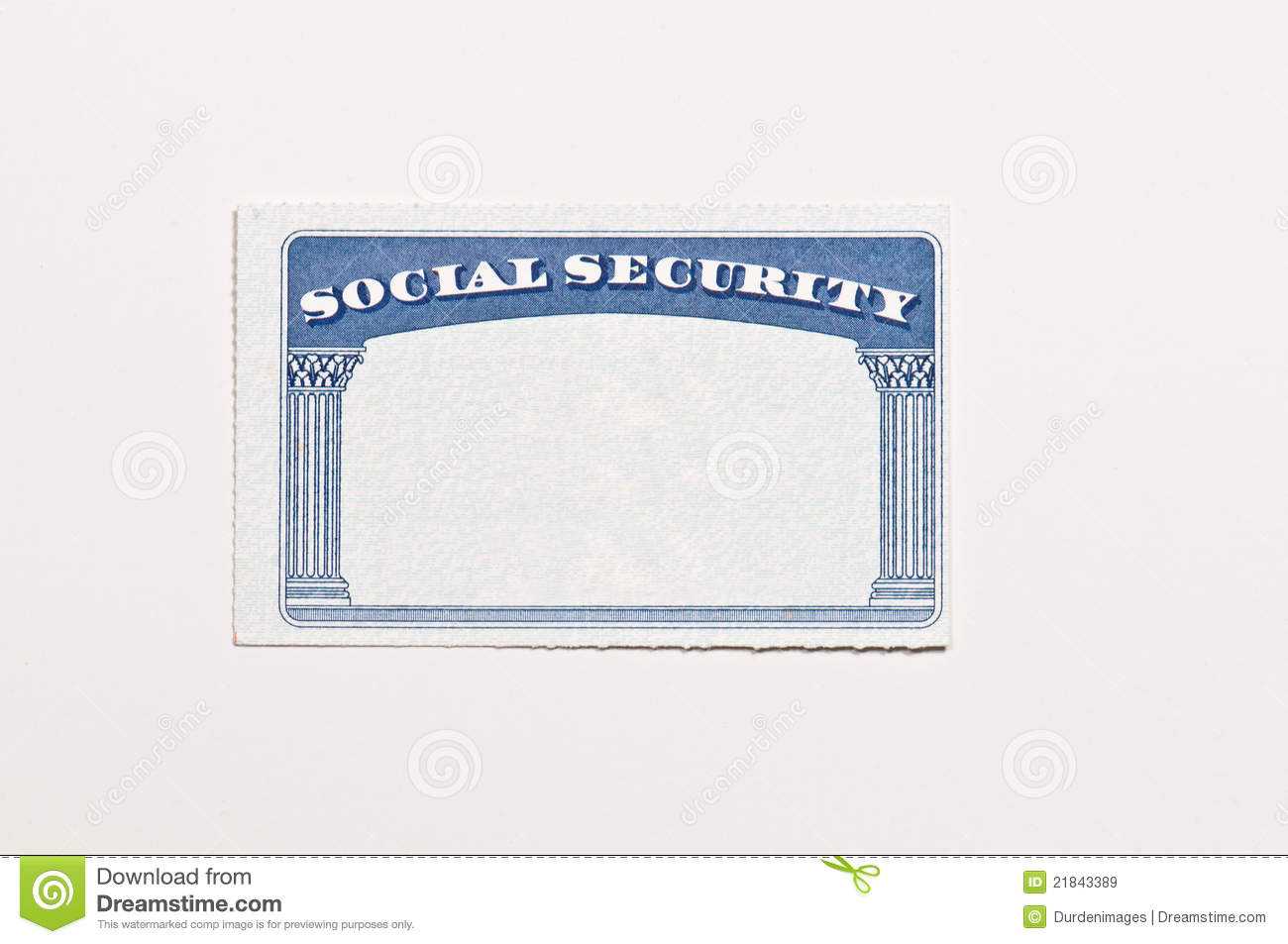Blank Social Security Card Stock Image. Image Of Document Pertaining To Ssn Card Template