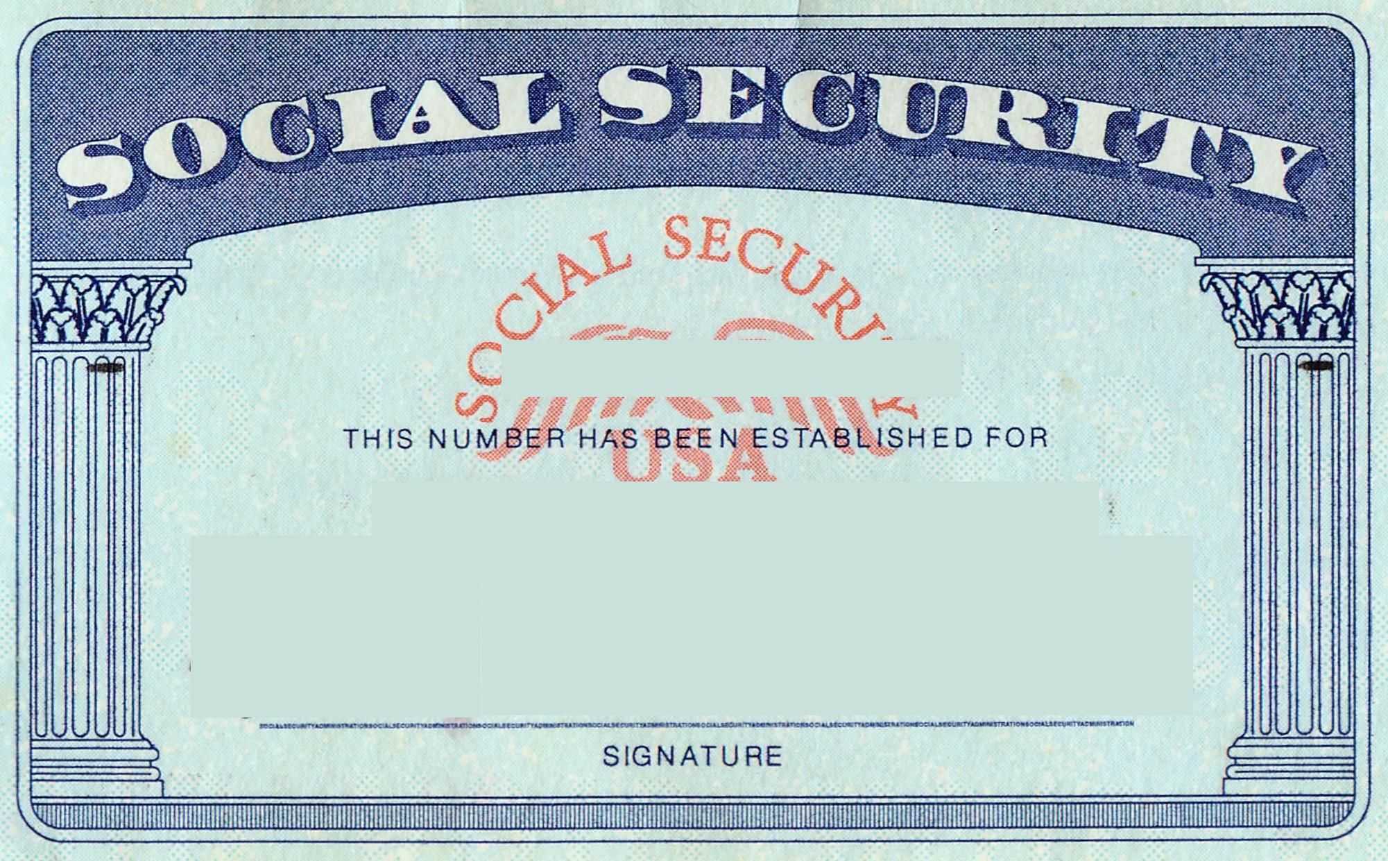 Blank Social Security Card Template | Social Security Card Intended For Ssn Card Template