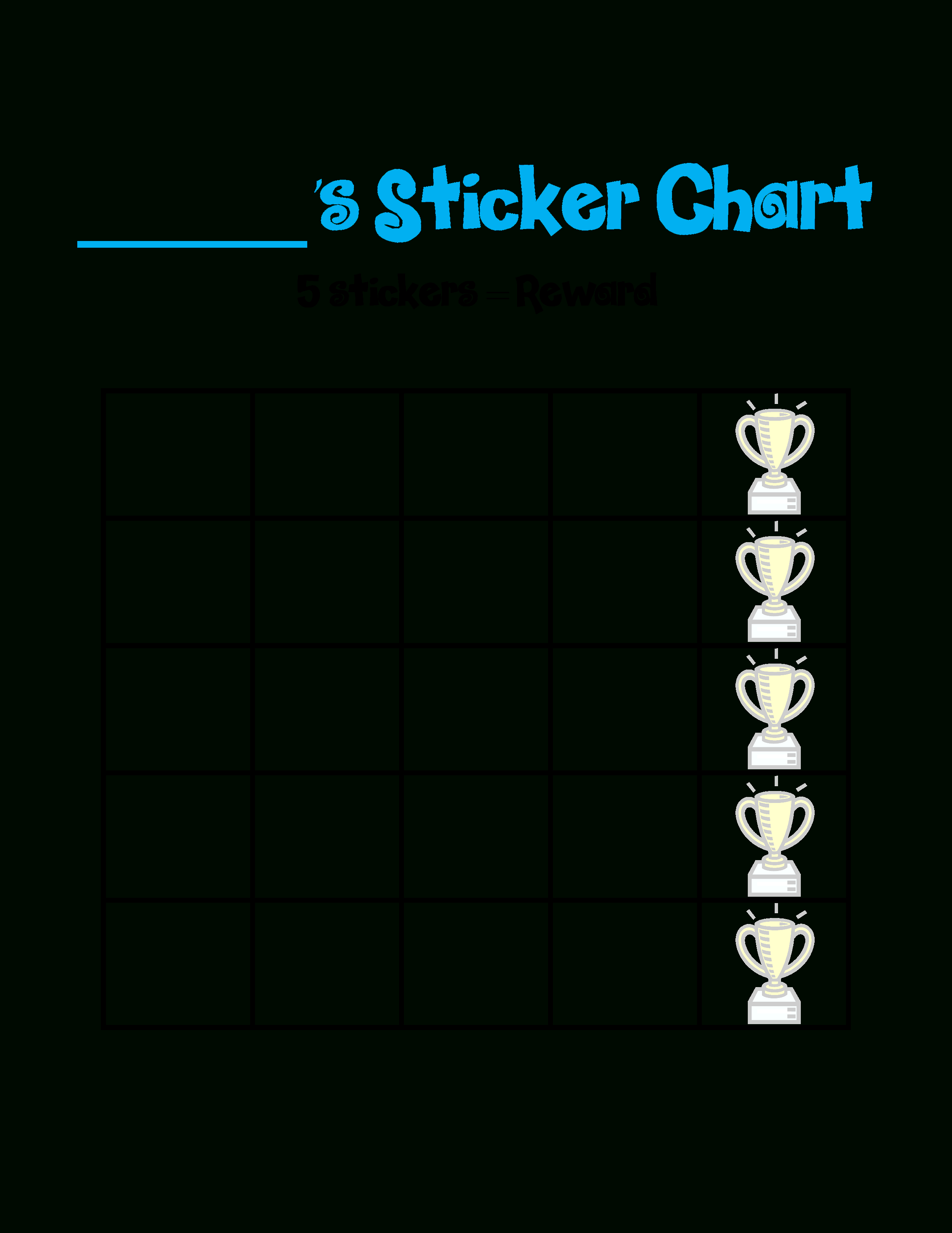 Blank Sticker Chart | Templates At Allbusinesstemplates Pertaining To Blank Reward Chart Template