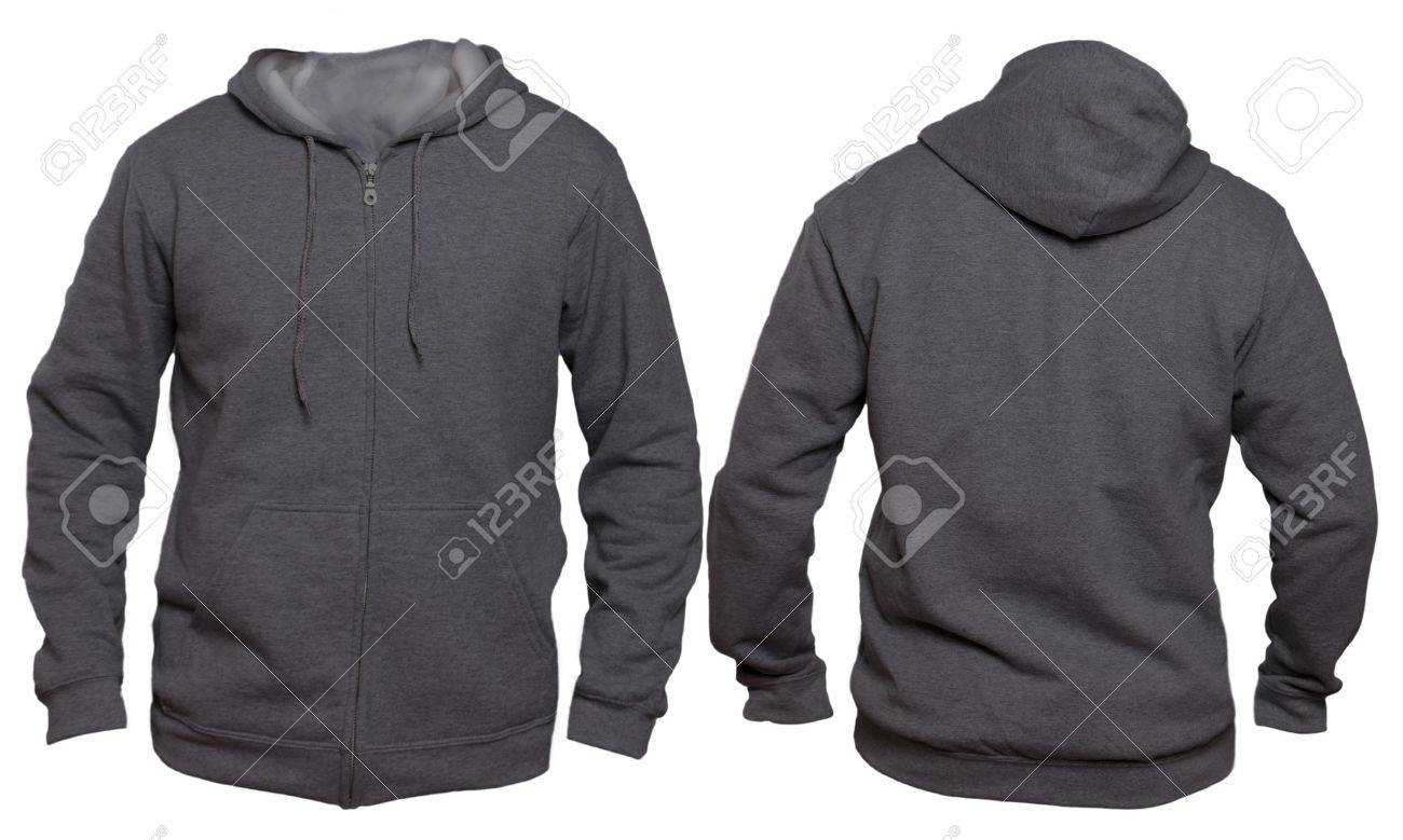 Blank Sweatshirt Mock Up Template, Front, And Back View, Isolated.. With Regard To Blank Black Hoodie Template