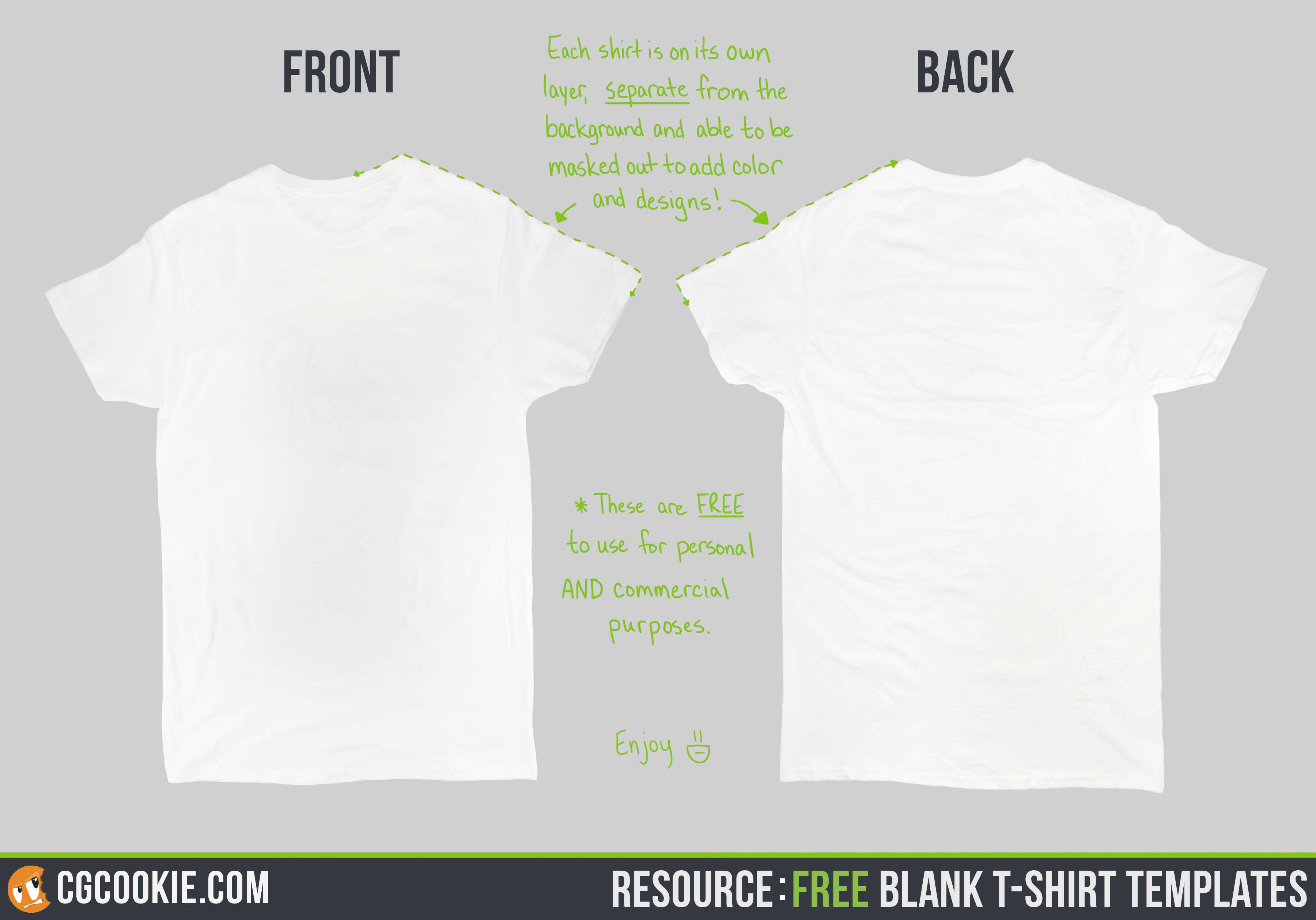 Blank T Shirt – Cg Cookie Inside Blank T Shirt Design Template Psd