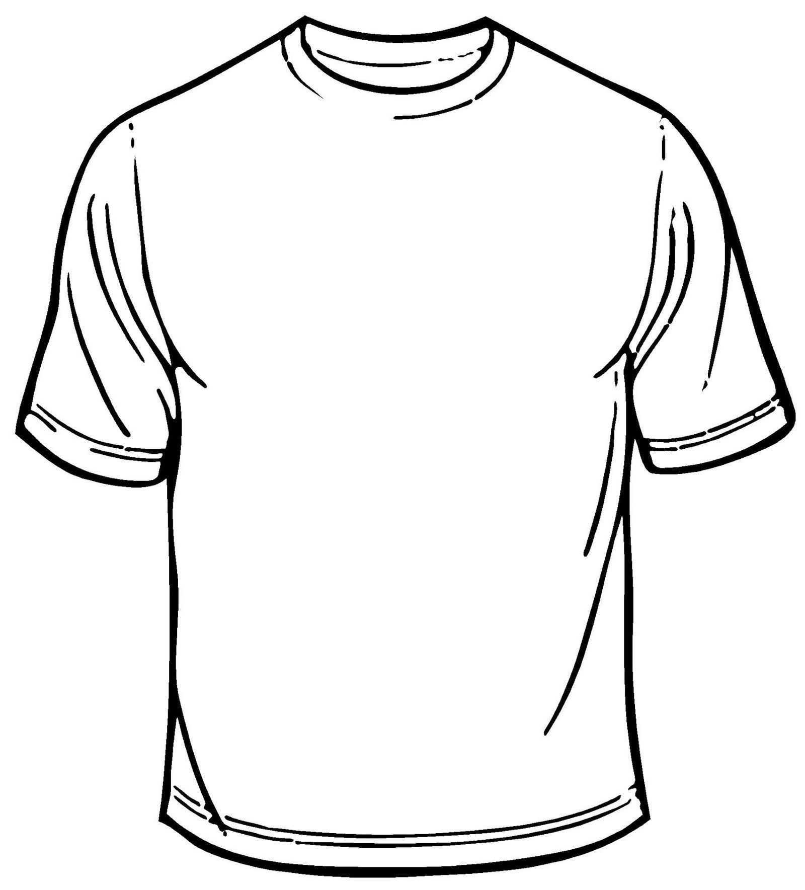 Blank T Shirt Coloring Sheet Printable | T Shirt Coloring Page Within Blank Tshirt Template Printable