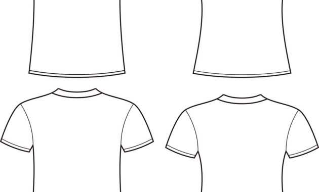 Blank T-Shirts Template with Blank Tee Shirt Template