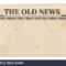 Blank Template Of A Retro Newspaper. Folded Cover Page Of A For Old Blank Newspaper Template