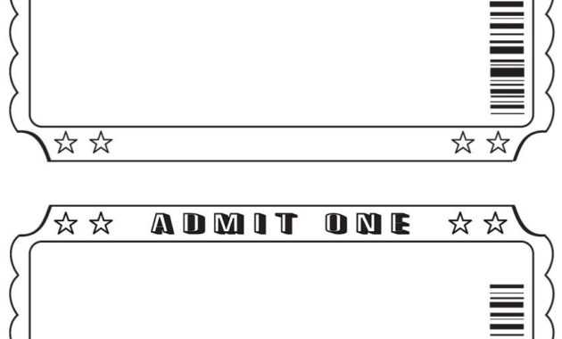 Blank Ticket … | Diy And Crafts | Ticket Template, Printable intended for Blank Admission Ticket Template