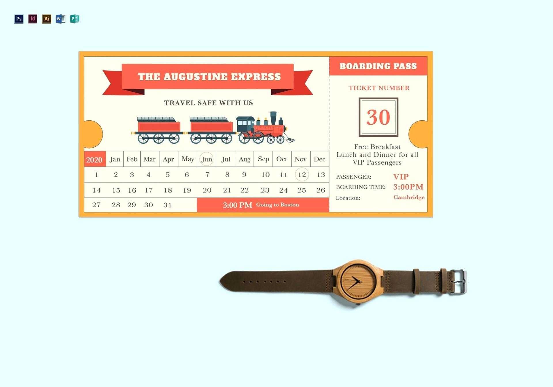 Blank Train Ticket Template – Wepage.co Intended For Blank Train Ticket Template