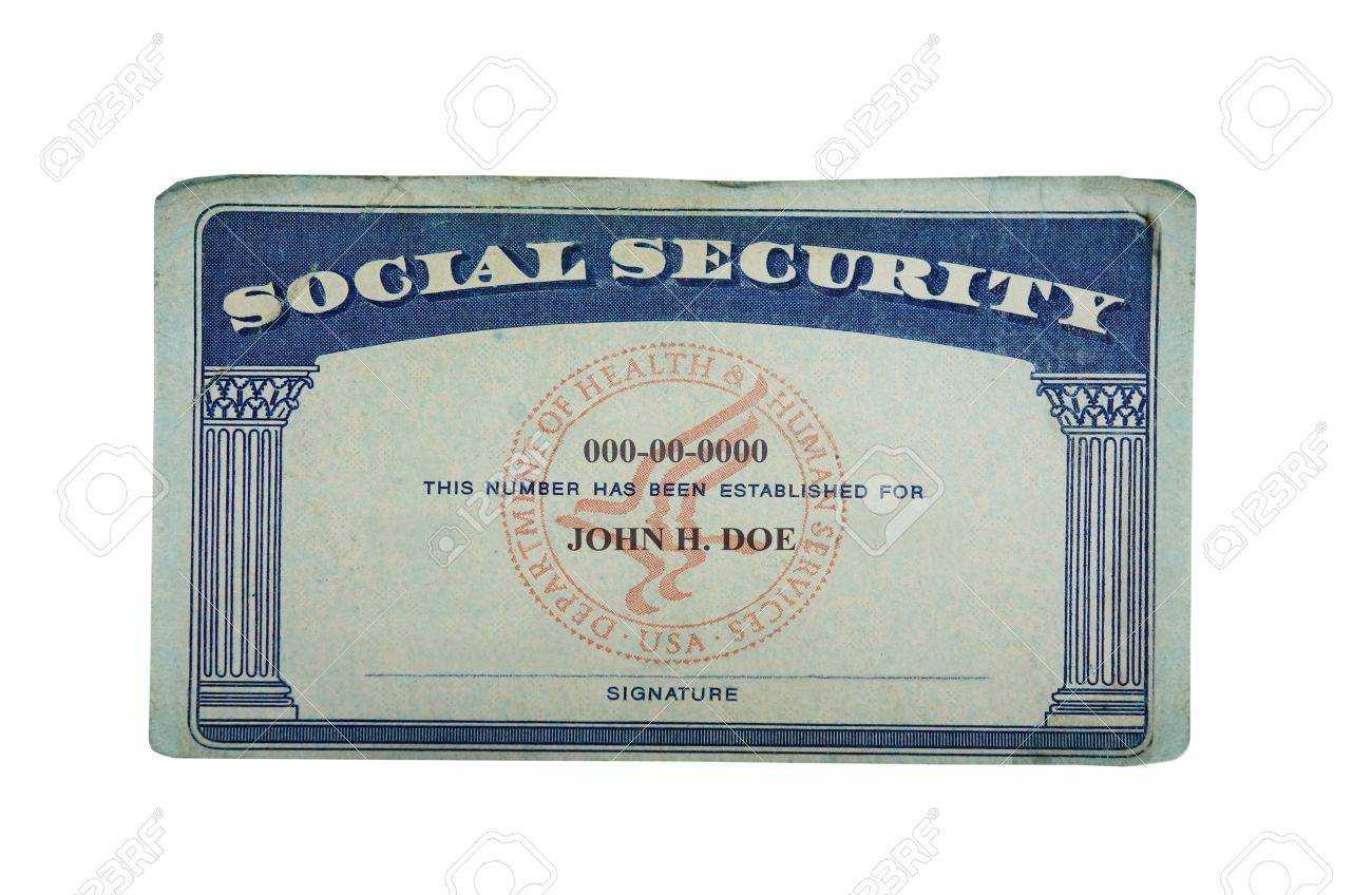 Blank Us Social Security Card Isolated On White Regarding Blank Social Security Card Template Download