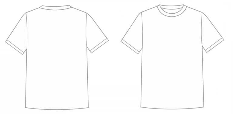 Blank V Neck T Shirt Template
