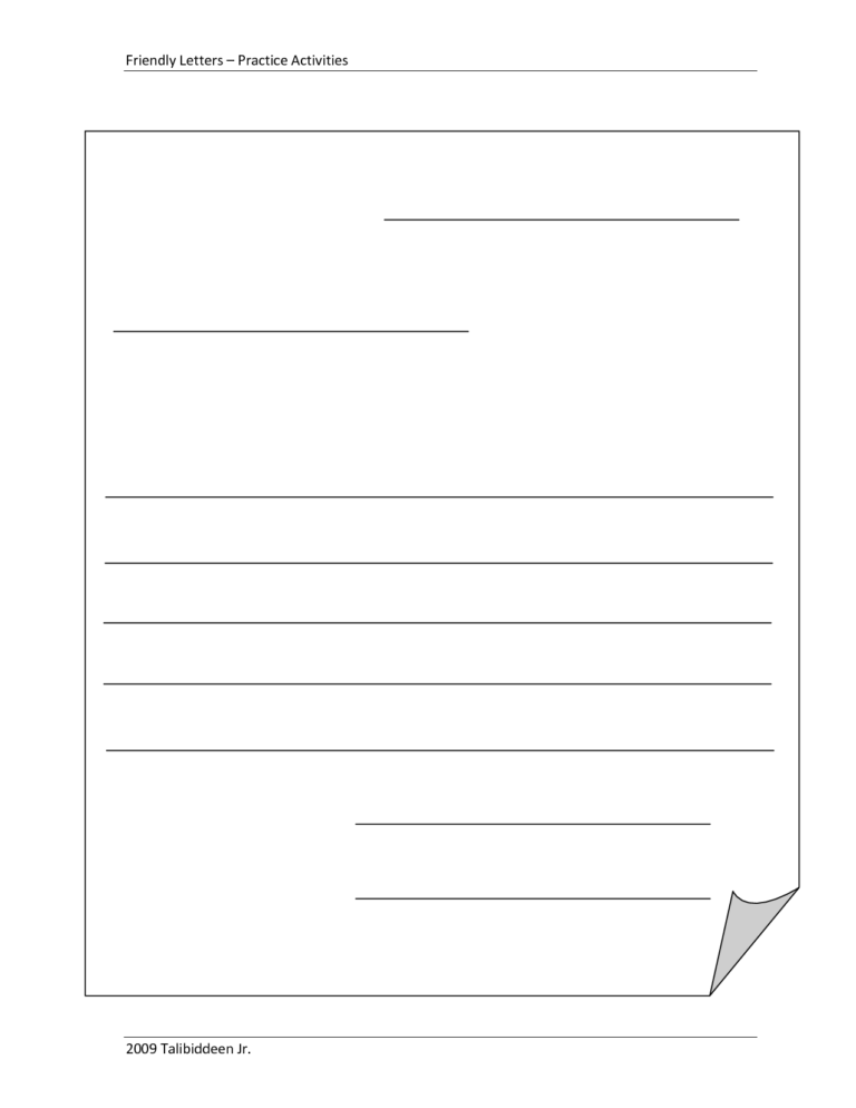 Blank Letter Format Template