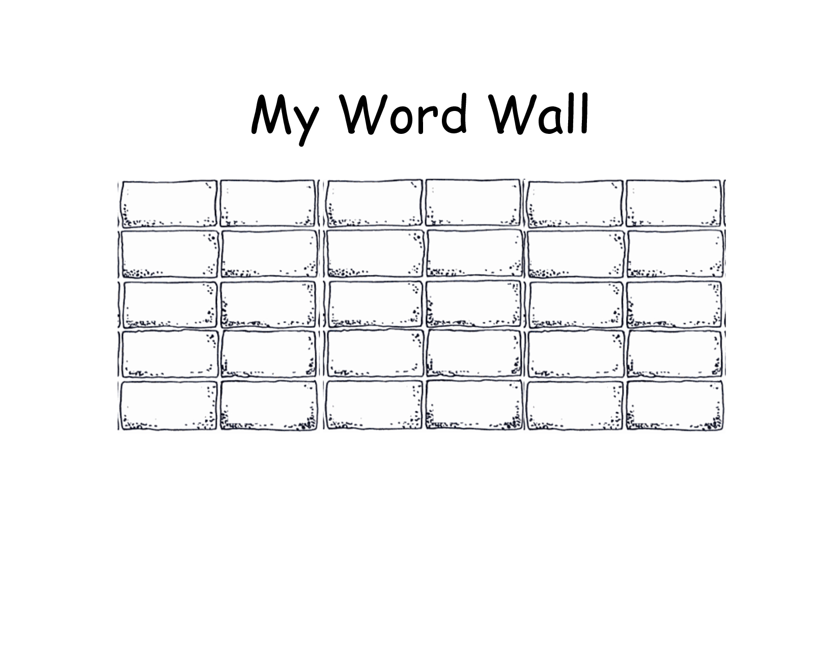 Blank+Printable+Word+Wall+Templates | Descriptive Words Within Blank Word Wall Template Free