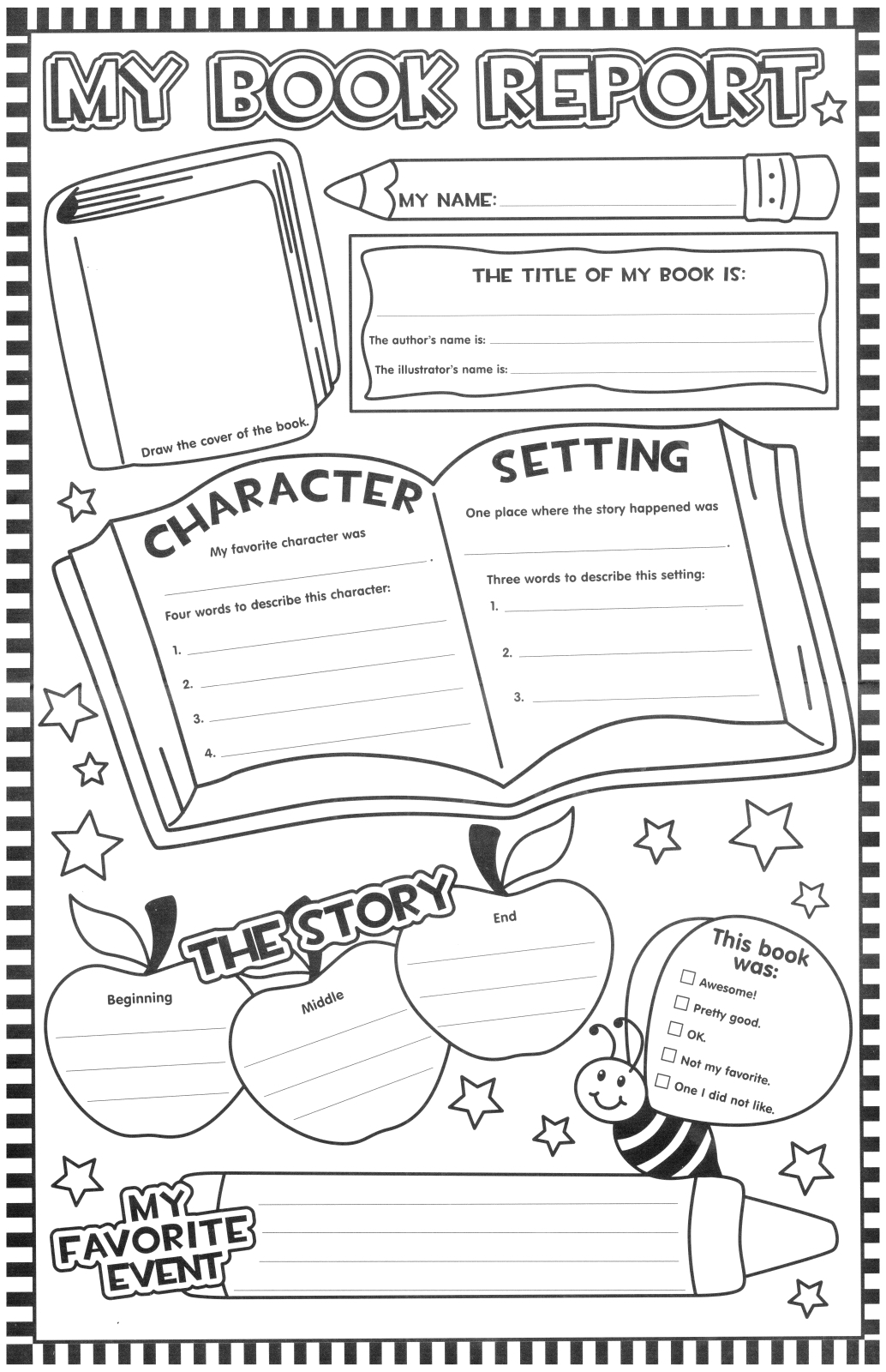 Book Report Poster (Updated) | Fifthgradeflock | Reading For With Regard To 1St Grade Book Report Template