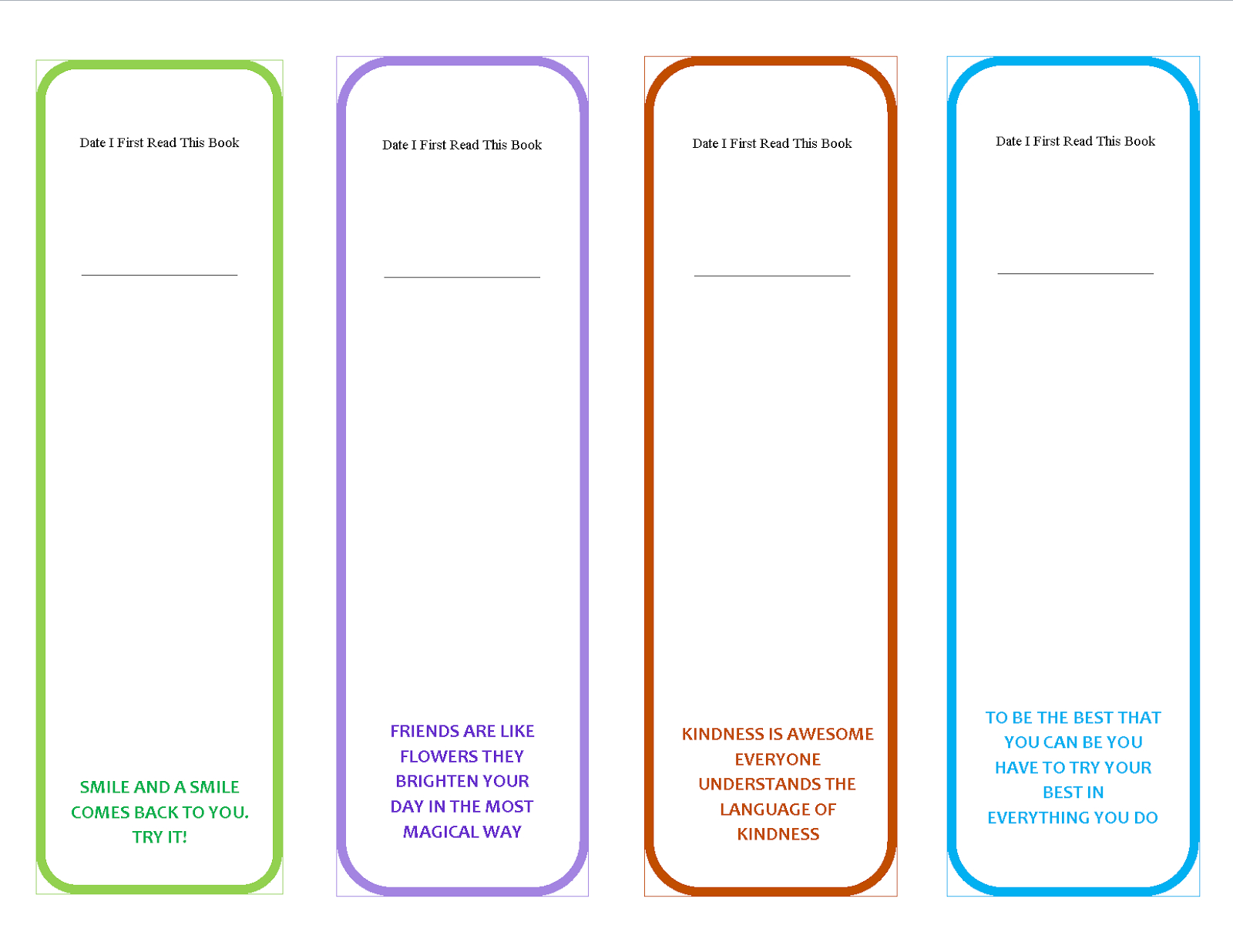 Bookmark Template To Print | Cda | Bookmarks Kids, Bookmark Intended For Free Blank Bookmark Templates To Print