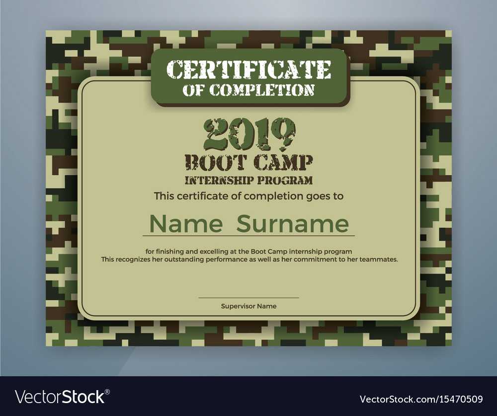 Boot Camp Internship Program Certificate Template Regarding Boot Camp Certificate Template