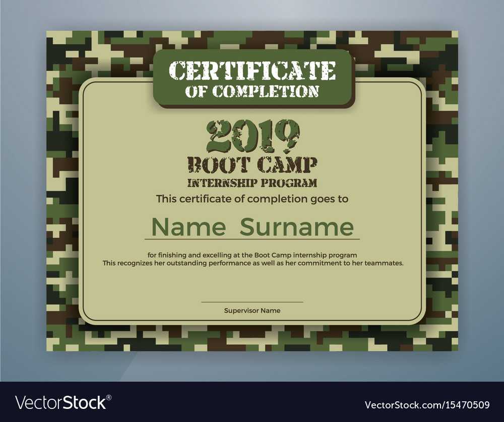 Boot Camp Internship Program Certificate Template Regarding Boot Camp Certificate Template