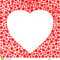 Border With Red Hearts. Greeting Card Design Template For Small Greeting Card Template