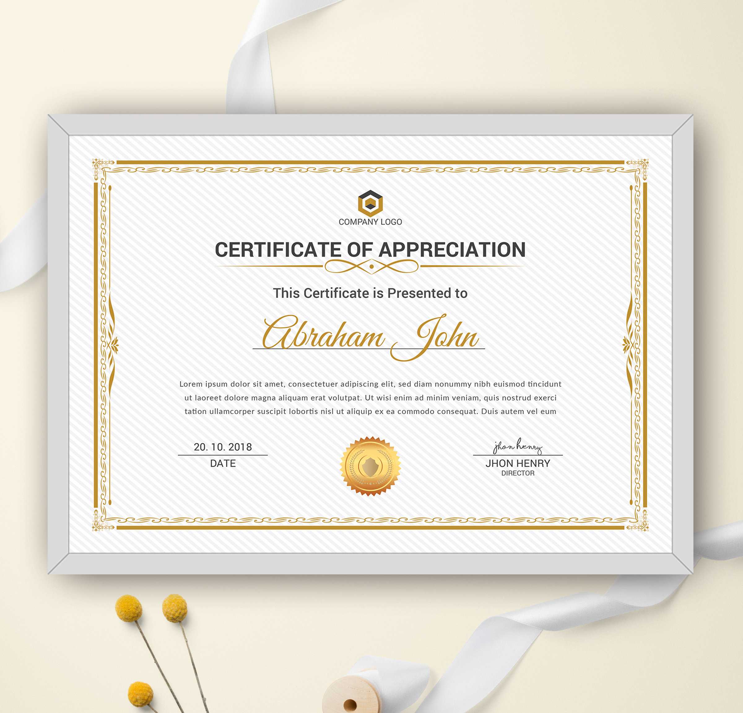 Borderless Certificate Templates – Atlantaauctionco Pertaining To Borderless Certificate Templates