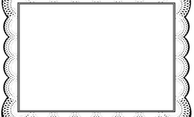 Borderless Certificate Templates Golden Border Blank pertaining to Borderless Certificate Templates
