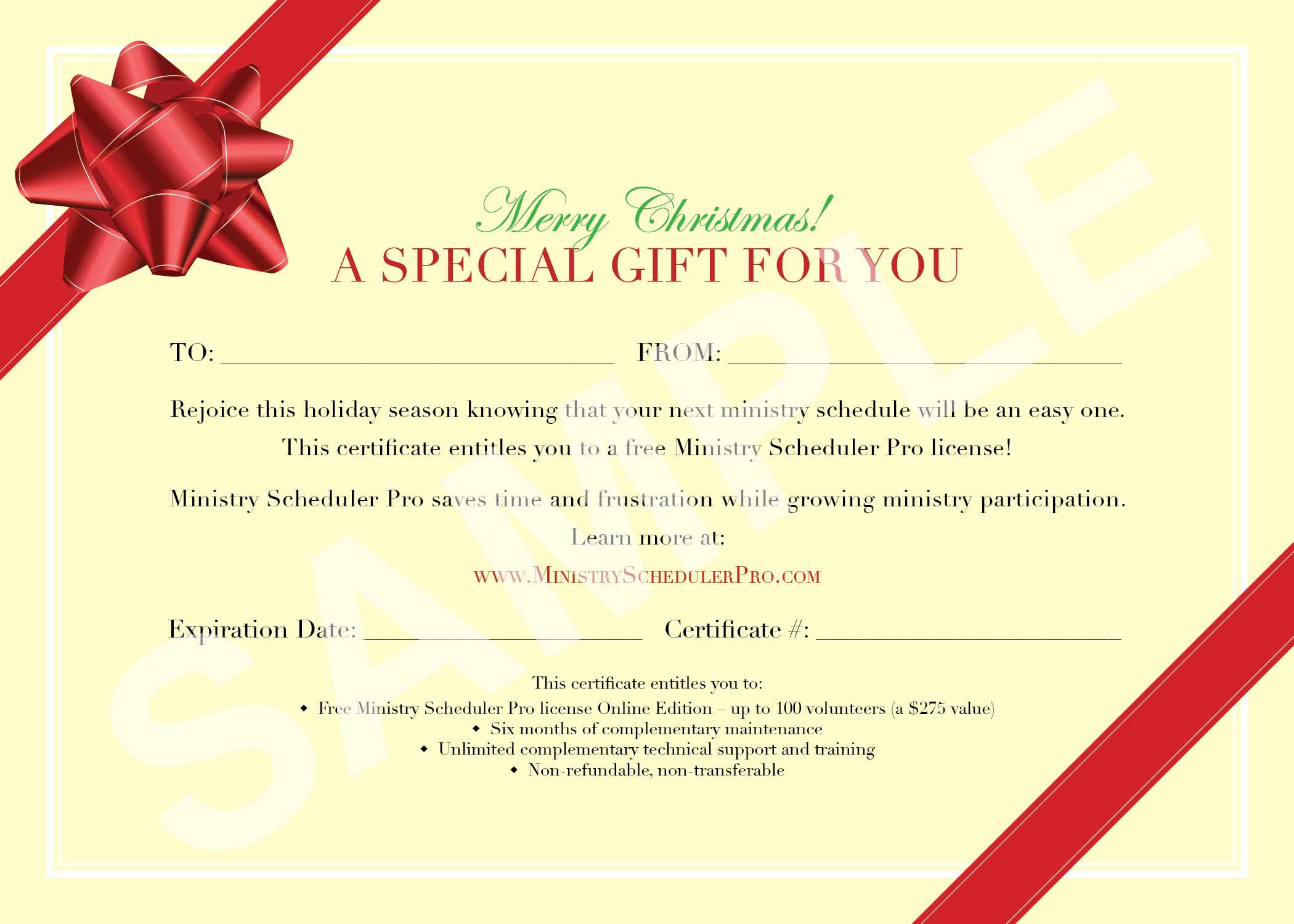 Bow Sample Gift Certificate Template Within Present Certificate Templates