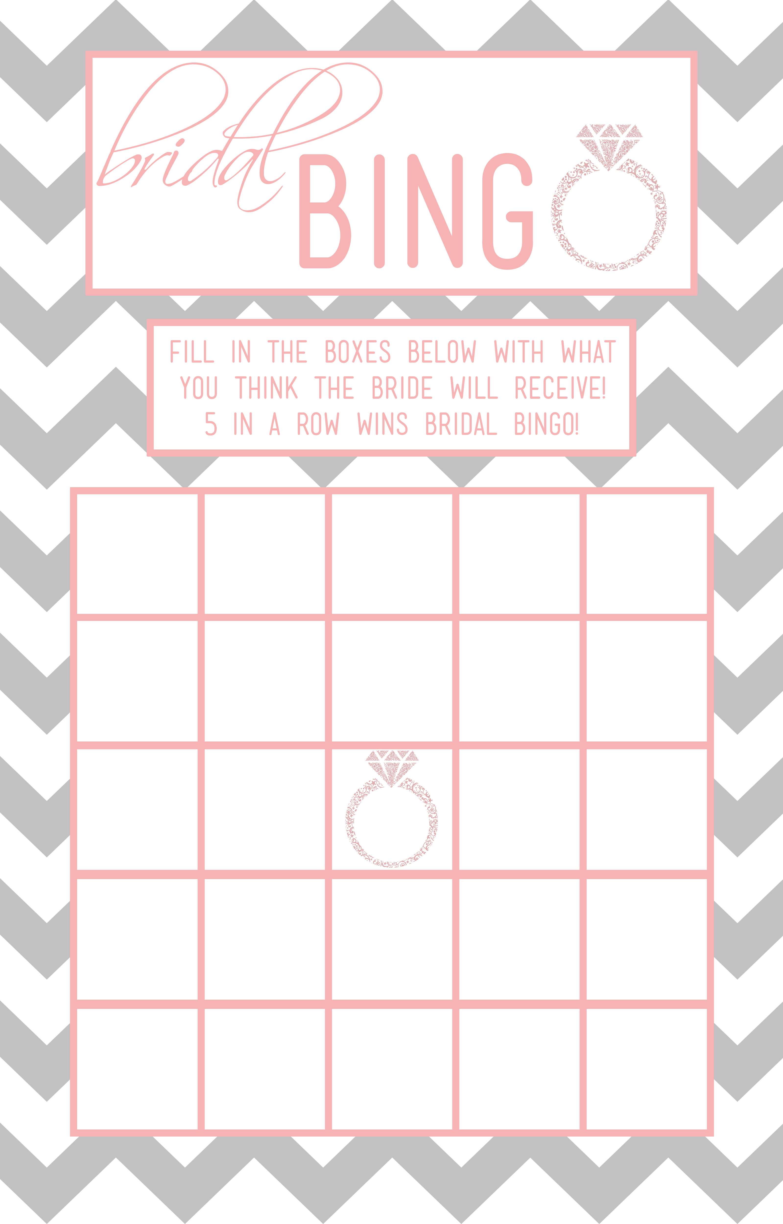 Bridal Bingo! – A Dash Of Chaos For Blank Bridal Shower Bingo Template