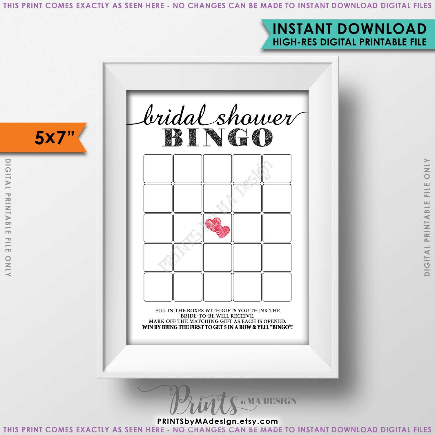 Bridal Shower Bingo Cards, Bridal Shower Bingo Printable In Throughout Blank Bridal Shower Bingo Template