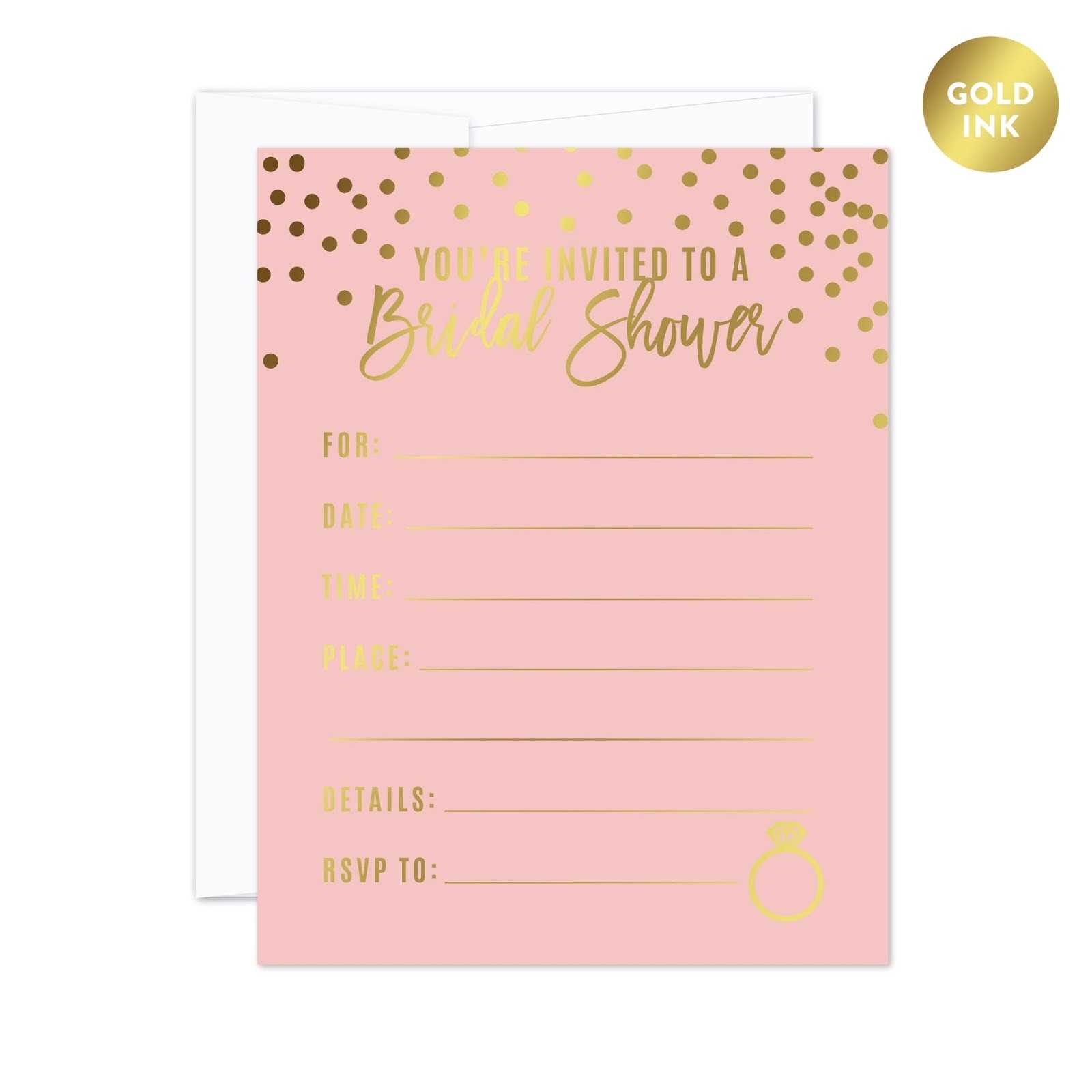 Bridal Shower Invitations: Blank Bridal Shower Invitations Inside Blank Bridal Shower Invitations Templates