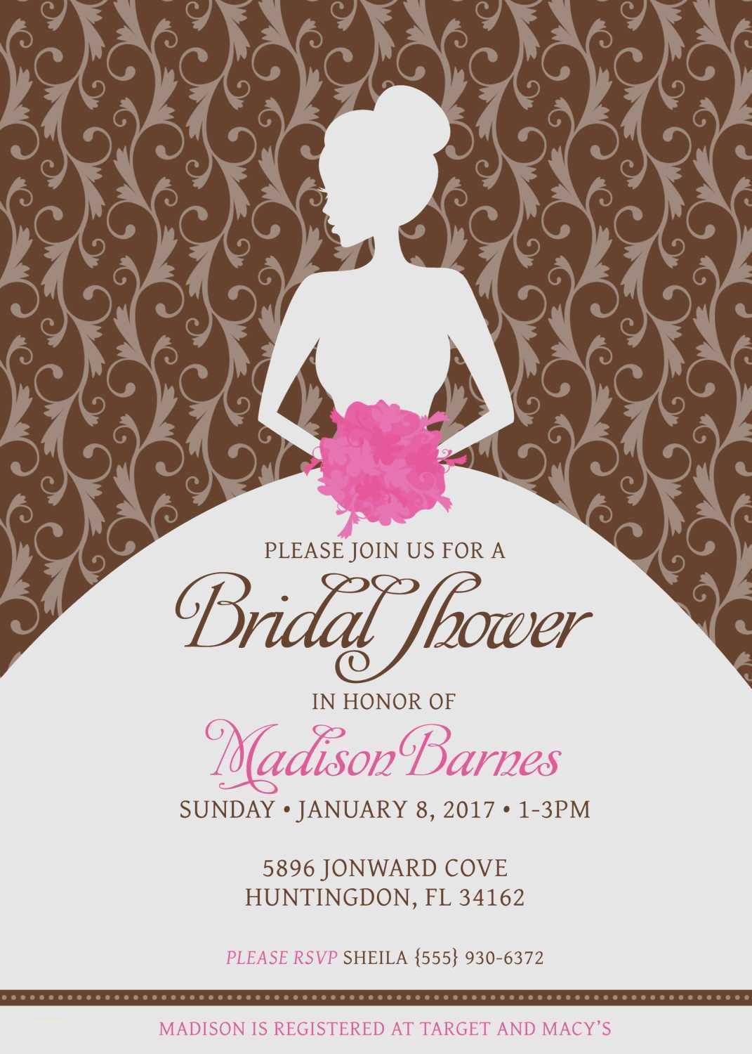 Bridal Shower Invitations. Blank Bridal Shower Invitations Intended For Blank Bridal Shower Invitations Templates