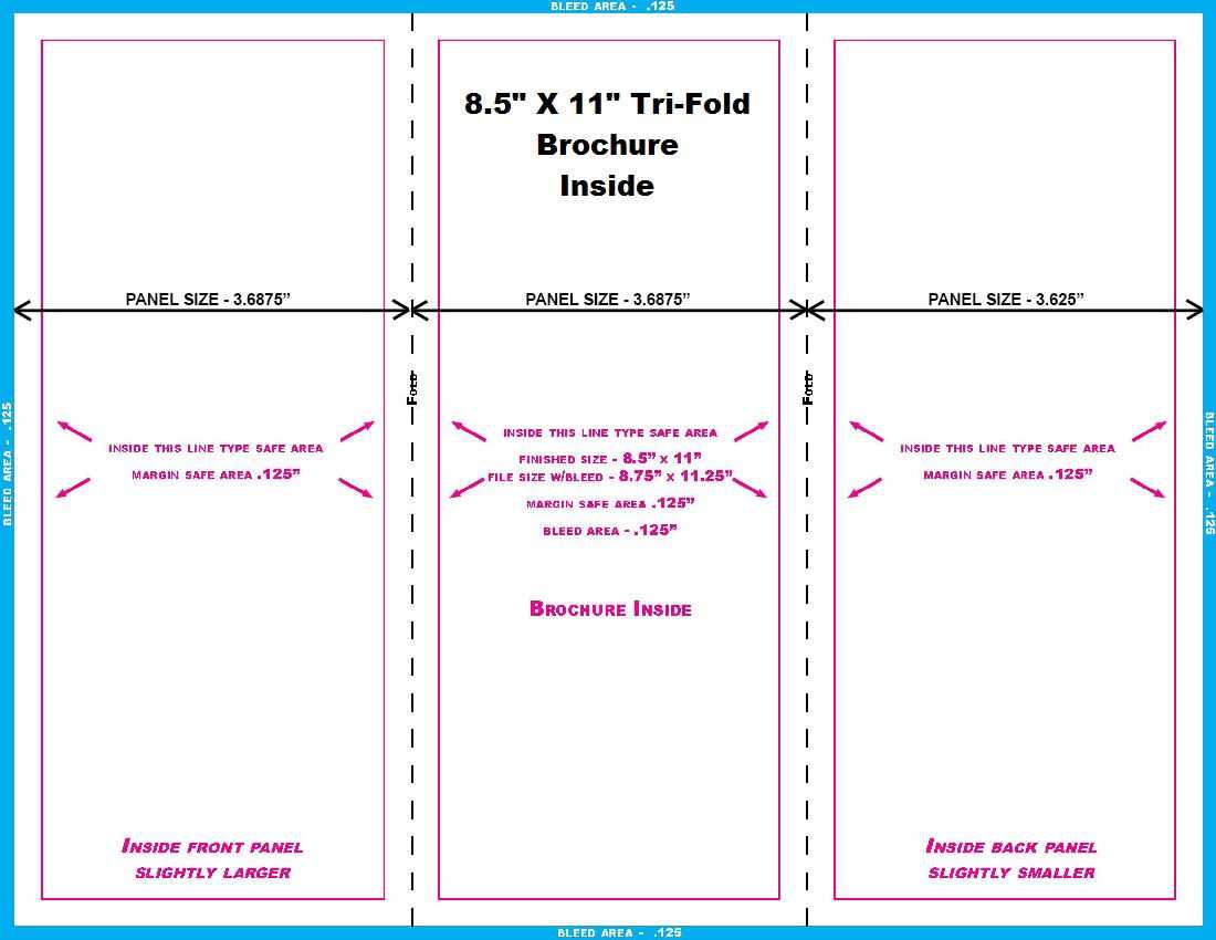 Brochure 8.5X11 Trifold Inside | Brochures | Graphic Design In 8.5 X11 Brochure Template