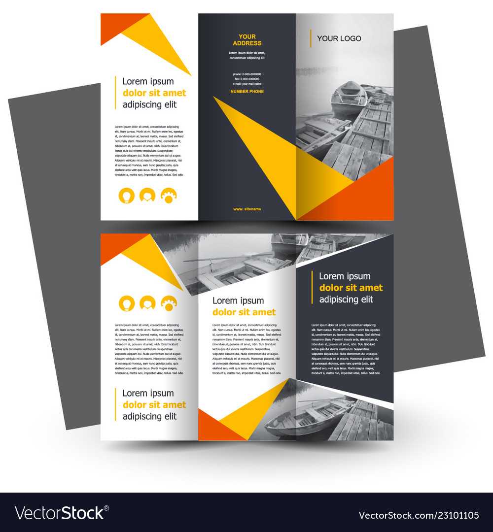 Brochure Design Template Creative Tri Fold With Adobe Illustrator Tri Fold Brochure Template