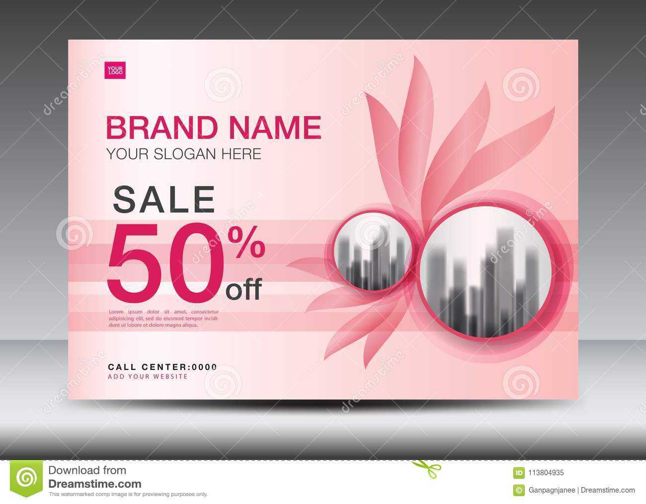 Brochure Flyer For Cosmetics, Banner Design Template Vector Pertaining To Advertising Card Template