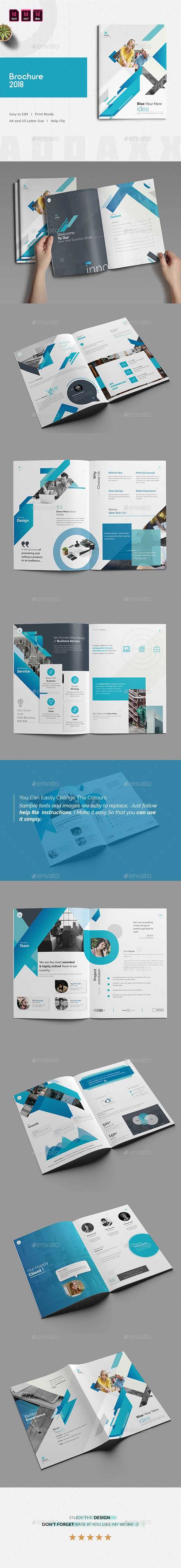 Brochure Template Indesign Indd – 16 Pages, A4 & Us Letter With Regard To Letter Size Brochure Template