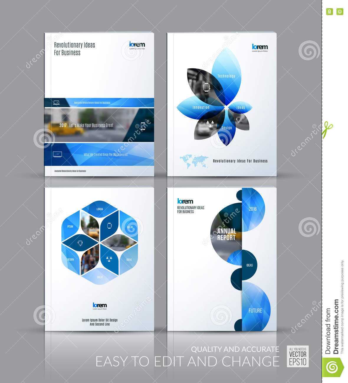 Brochure Template Layout Collection, Cover Design Annual In Half Page Brochure Template
