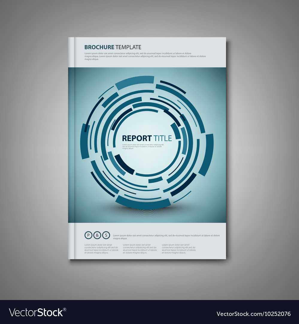 Brochures Book Or Flyer With Abstract Technical Regarding Technical Brochure Template