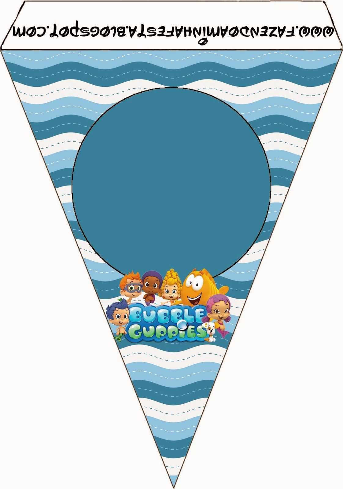Bubble Guppies Free Party Printables. | First Birthday Theme With Bubble Guppies Birthday Banner Template