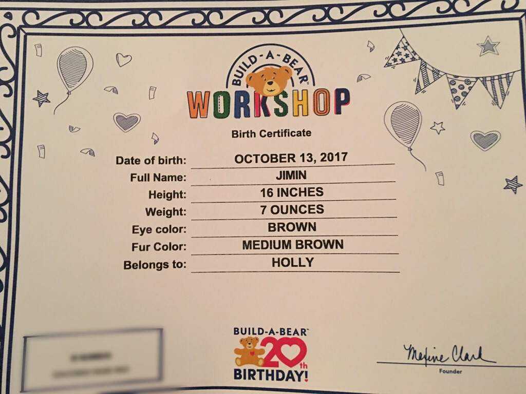 Build A Bear Birth Certificate – Actionappraisal Best Regarding Build A Bear Birth Certificate Template