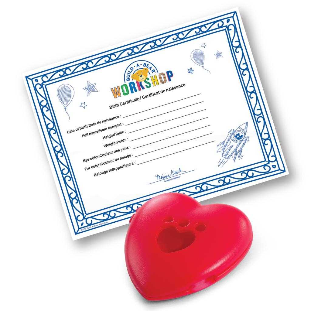 Build A Bear Build A Bear Workshop® Furry  – Spin Master Inside Build A Bear Birth Certificate Template