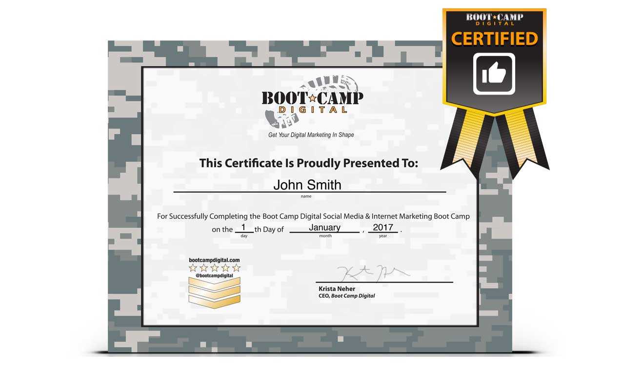 Bunch Ideas For Boot Camp Certificate Template Of Job With Boot Camp Certificate Template