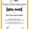 Bunch Ideas For Safety Recognition Certificate Template Of With Safety Recognition Certificate Template