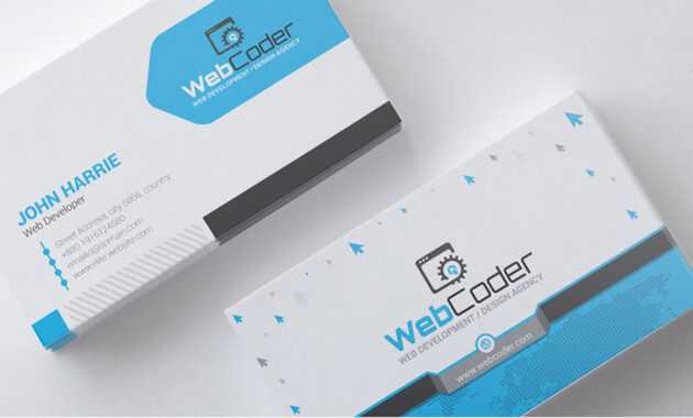 Business Card Design For Web Design And Developer Psd Template with Web Design Business Cards Templates